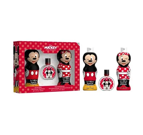 Cartoon Air-Val Mickey & Minnie 50 2 Gel & Ch 400 - Bezauberndes Set mit 2-in-1 Gel & Shampoo und Eau de Toilette in Form von Mickey und Minnie Mouse. Ideal für ein erfrischendes Badeerlebnis und ein perfektes Geschenk für jeden Anlass!