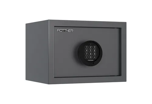 ROTTNER Wertschutzschrank S1 Praktik 25 mit Elektronikschloss - Robuster Stahltresor in Anthrazit, Sicherheitsstufe S1, ideal zur sicheren Aufbewahrung von Wertsachen. Kompakt und unauffällig, mit komfortablem Elektronikschloss für einfachen Zugang.