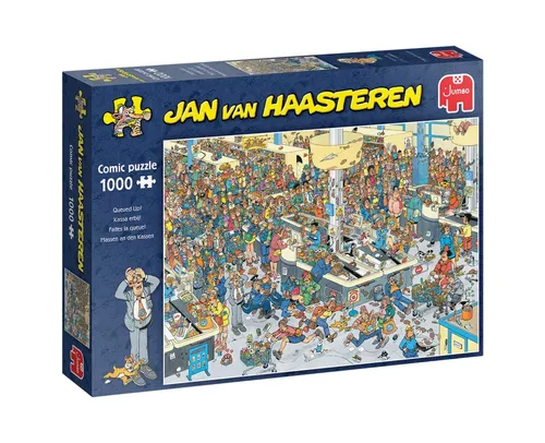 Jan van Haasteren Massen an den Kassen Puzzle 1000 Teile - Standard-Puzzle mit 1000 Puzzleteilen, ideal für Puzzle-Fans und Familien, fördert die Konzentration und macht Spaß!