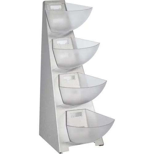 APS Multi-Rack - 4-stufiges Küchenregal aus Edelstahl, ideal zur Aufbewahrung von Kaffeeutensilien mit 1 Liter Volumen pro Schütte