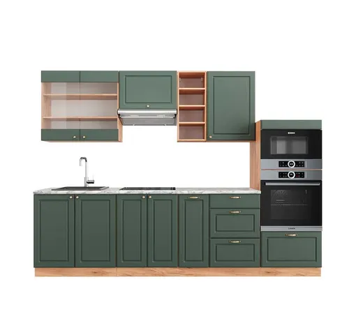 Vicco Küchenzeile Fame-Line, Grün-Gold Landhaus in grün von Vicco