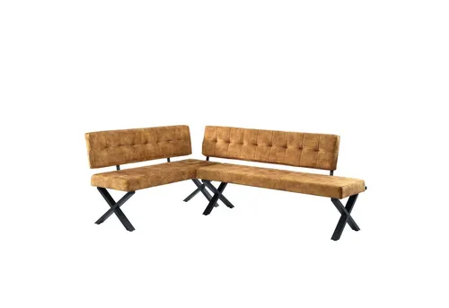 B&D home® Eckbank EKA L-Kombi 135×140 cm – modulare Esszimmerbank mit Lehne - VIELSEITIG EINSETZBAR: Beidseitig montierbar, passt sich flexibel an Ihre Raumgestaltung an. Das stabile Kufen-Metallgestell sorgt für eine ansprechende Optik und hohe Langlebigkeit in jedem Essbereich.