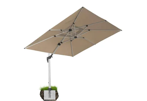 anndora Sonnenschirm Ampelschirm mit Kurbelmechanik in braun von anndora