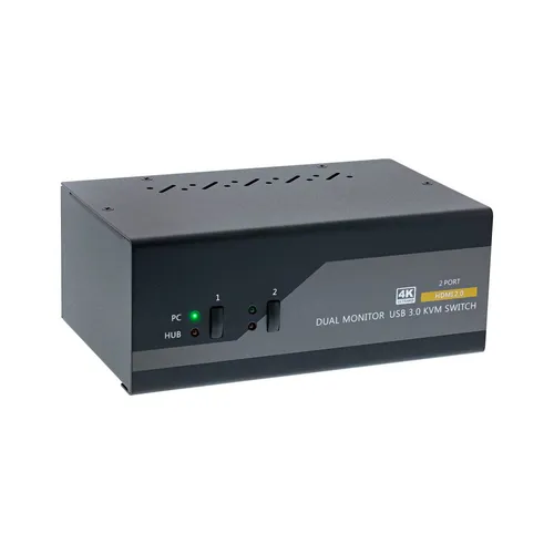 InLine 62652I KVM-Audio-USB-Switch - Umschalter für 2 KVM/Audio/USB-Verbindungen, ermöglicht einfache Steuerung von mehreren Geräten mit nur einem Benutzer – ideal für effiziente Desktop-Umgebungen.