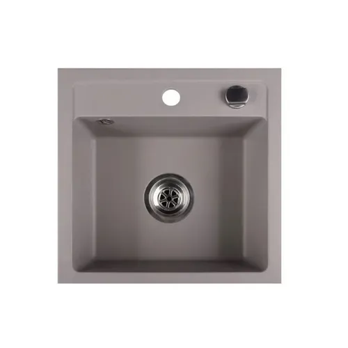 QLS Granit Spülbecken 44x44 cm mit automatischem Siphon