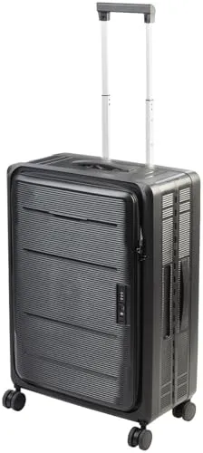 Xcase Hartschalen Trolley: Faltbarer 4-Rollen-Hartschalen-Koffer, TSA-Schloss, 24