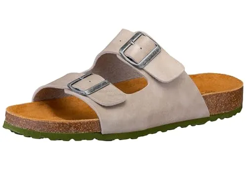 Lico Pantolette Bioline Concrete - Bequeme Herren-Pantolette in Braun, Größe 40 EU - Herren-Pantoletten aus hochwertigem Synthetik mit Leder-Innensohle und Gummi-Laufsohle, ideal für den Alltag und entspannte Stunden.