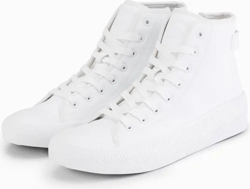 Ombre Clothing Herren-Stiefeletten Sakeasi Weiß 41 - Moderne High-Top-Sneaker mit elegantem Kunstleder-Obermaterial und praktischem Reißverschluss. Ideal für urbanen Stil und maximalen Komfort dank rutschfester Gummisohle.