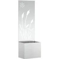 vidaXL Blumentopf mit dekorativem Paneel Silber 50 x 140 cm von vidaXL