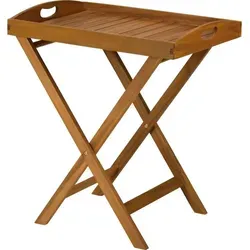 Holztisch mit abnehmbarem Serviertablett – 60 cm