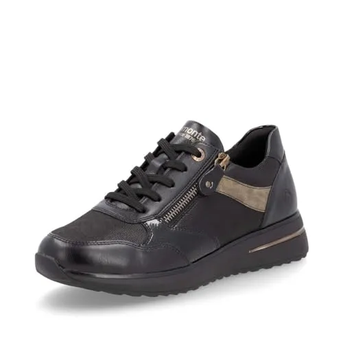 Remonte Damen Low-Top Sneaker D1G08 - Damen-Sneaker mit veganen Materialien, ultra leichter Laufsohle und herausnehmbarer Innensohle für optimalen Komfort und individuelle Anpassung.