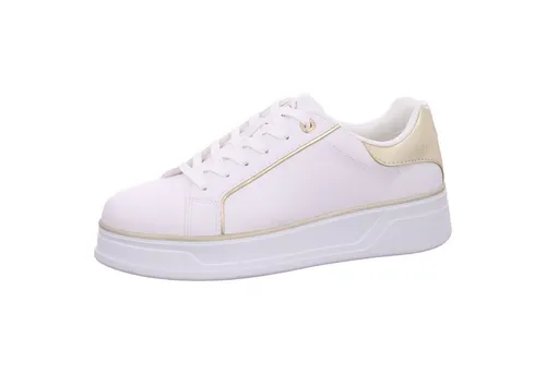 bugatti Damen-Sneaker in Weiß mit Goldenen Details - Damen-Sneaker mit rutschfester Gummisohle und ergonomischem Design für höchsten Tragekomfort. Ideal für legere Outfits und Freizeit, kombiniert eleganten Stil mit langlebiger Qualität.