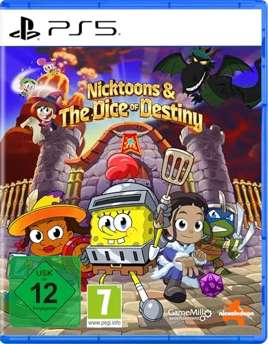 Nicktoons & The Dice of Destiny (PlayStation PS5) - Actionreiches Rollenspiel mit legendären Nickelodeon-Charakteren. Erlebe spannende Kämpfe, erkunde farbenfrohe Welten und löse Rätsel in diesem einzigartigen Abenteuer!