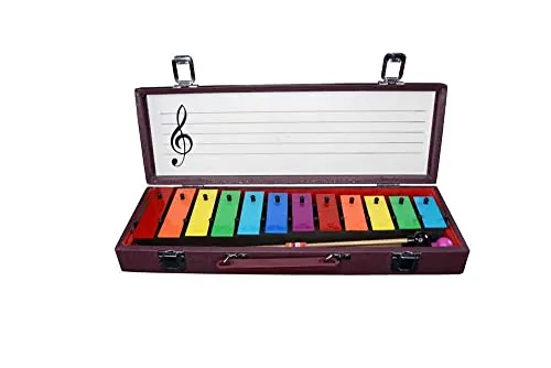 12-Note Colorful Glockenspiel with Case-INSTRUMENT