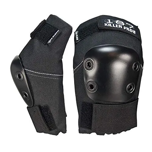 Killer Pads Elbowpads Pro, Schwarz, XL - Hochwertige Elbowpads für Skateboarding mit strapazierfähigem Ballistiknylon und herausragendem Komfort. Ideal für anspruchsvolle Skater, die auf Qualität und Sicherheit setzen.