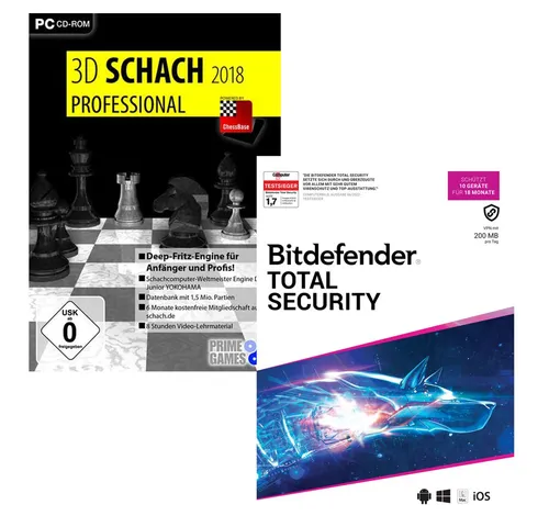 Bitdefender Total Security 2025 - 10-Geräte Lizenz für umfassenden Schutz - Security-Suiten, schützt bis zu 10 Geräte vor Viren und Malware, inklusive digitalem Download für sofortigen Zugriff.