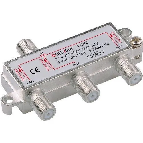 DUR-line D3FV SAT & BK-Verteiler 3-fach Splitter | DC-Durchlass, Unicable-fähig