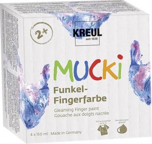 Vedes MUCKI Funkel-Fingerfarbe 4er Set 2318