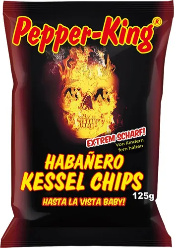 Pepper-King Habanero Kessel Chips 10x125g von King