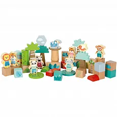 small Foot Holzbausteine „Jungle Friends“ 50-teilig