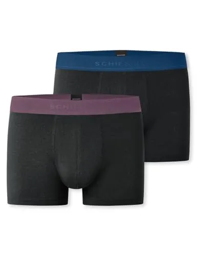 Schiesser Slipboxer long - Herren - Gr. XXL - Schwarz 2er Pack - Herrenunterhosen im praktischen Doppelpack aus 95% Baumwolle und 5% Elasthan für optimalen Tragekomfort. Angenehm weich und formstabil mit sportlichem Logo-Webgummibund.