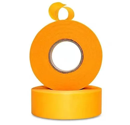 2er Set Profi Goldband Klebeband 50 m Rolle x 40 mm - Malerband Gold Kreppband - Abdeckband für Maler und Lackierer - Krepp für Innen und Außen - Malerkrepp - Vielseitiges Klebeband für Malerarbeiten