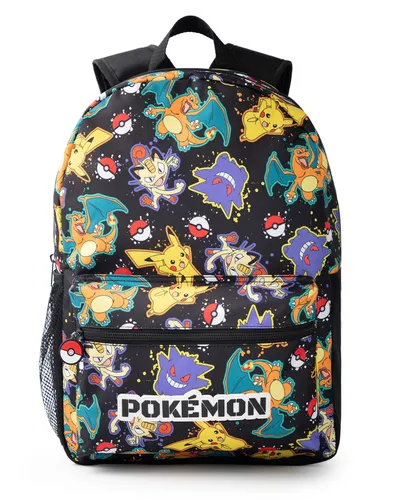 Pokemon Schwarz Character All Over Print Rucksack Jungen