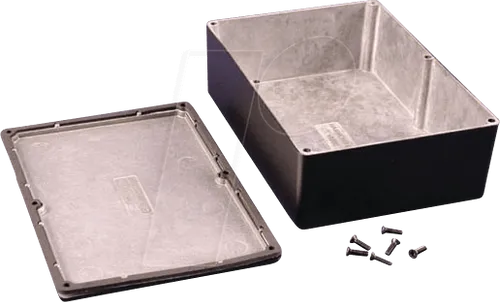 Hammond Electronics 1550WEBK Universal-Gehäuse - Aluminium-Gehäuse 172 x 121 x 54.9 mm, robust und ideal für die sichere Unterbringung von Elektronikprojekten.