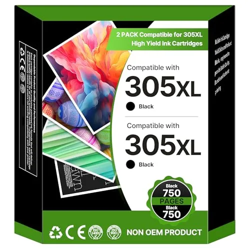 Washope 305XL Schwarz Druckerpatronen für HP