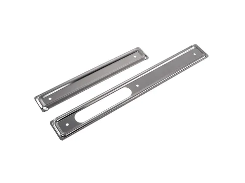 Set: Scheuerleisten rechts + links, Aluminium von Moped Fundgrube