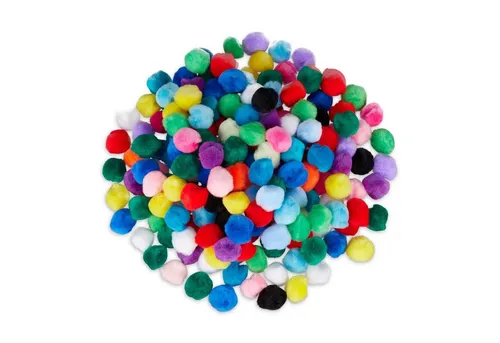 relaxdays Pompon 400 x Pompons bunt