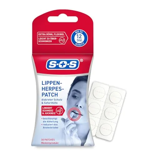 SOS Lippen Herpes Patch | Diskrete Herpes Pflaster für schnelle Erleichterung