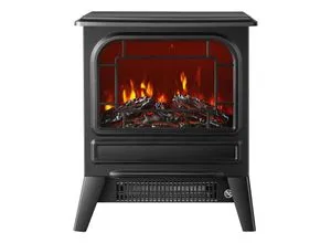 Elektrokamin mit Heizlüfter 1950W - Romantische Kaminatmosphäre - Elektrischer Kamin mit 2000W, zwei Heizstufen und täuschend echtem Flammeneffekt. Einfacher Anschluss, geräuscharm und umweltfreundlich - ideal für gemütliche Abende.