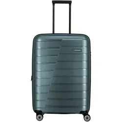 travelite 4-Rad Koffer M mit Dehnfalte + TSA Schloss - Koffer der Serie AIR BASE, 67 cm, 71 Liter (erweiterbar auf 82 Liter), aus robustem Polypropylen, mit coolem Design und sicherem TSA Schloss, ideal für Reisen mit viel Gepäck.