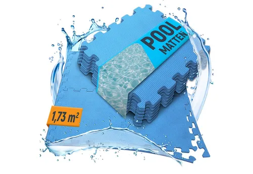 NEOLYMP Whirlpoolmatte - Robuste Bodenschutzmatte für Fitness - Whirlpool-Sitze, schützt deinen Pool effizient mit rutschfester EVA Matte in Studioqualität und 18 Puzzlestücken für optimalen Halt.