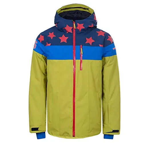 Icepeak Centertown Herren Skijacke - Gr. 48 - Grün/Blau - Wintersport-Bekleidung: Atmungsaktive und wasserdichte Skijacke mit 10.000 mm Wassersäule, ideal für aktive Outdoor-Abenteuer und stylisches Auftreten auf der Piste.