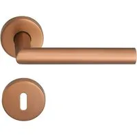 MeinTürgriff Drückergarnitur Toulouse Rosegold - Türsicherungen - Edler Edelstahl-Türgriff in Rosegold mit einfacher Montage und verdeckter Befestigung, ideal für stilvolle Innentüren.