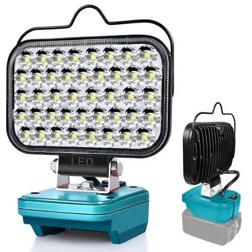 Lampe für Makita 14,4V-18V LXT (Kein Akku), Hell Baustrahler Taschenlampe Light Tragbares LED-Licht für Makita Battery, Arbeitsleuchte Flutlichter Zubehör für Baustellen,Autoreparaturen,Camping