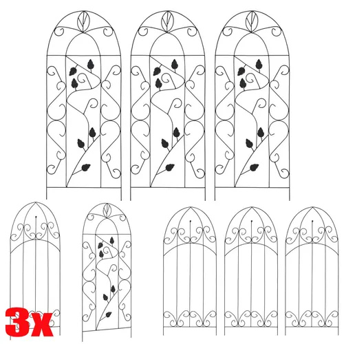 Stk. Rankgitter Rankhilfe aus Naturweide/Holz in schwarz von vidaXL