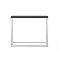 Bettso Konsolentisch, Schwarz, Chrom, Holzwerkstoff, Metall, 100x80x25 cm, Wohnzimmer, Wohnzimmertische, Konsolentische