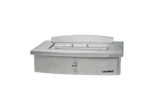 LILIMO Edelstahl Tischkamin Tarent – Freistehender Bio-Ethanol Kamin in Silber