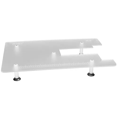 Nähwelt Flach Anschiebetisch für Brother (NV 100, 150, 350, 400, 550, 600, 1250), rechtecckig, transparent