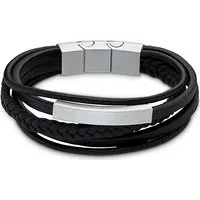 FAVS Armband 88003861 Leder, Edelstahl von FAVS