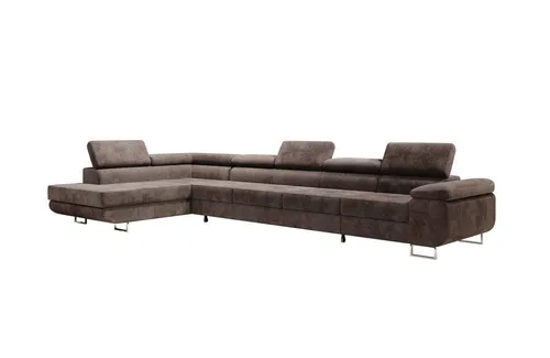 Luxusbetten24 Schlafsofa Designer Sofa Maxi in Cord, mit Schlaffunktion und Stauraum
