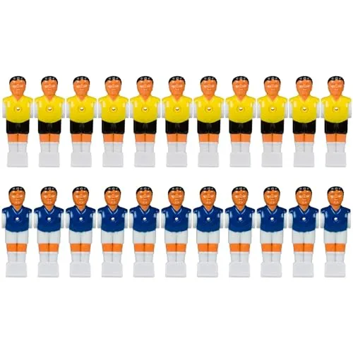 GAMES PLANET 22x Tischfußball Figuren für 5/8 Zoll BZW. 15,9 mm Stangen, für TELESKOPSTANGEN, inkl. Schraubensatz, Tischkicker Kicker
