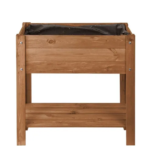 Hochbeet aus Holz mit Einlagefolie – Ergonomisches Gemüsebeet in Braun - Hochbeet aus 100% FSC®-zertifiziertem Kiefernholz, ideal für Balkon und Terrasse. Ergonomische Höhe schont den Rücken und erleichtert die Pflege von Gemüse und Kräutern.