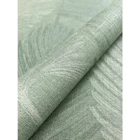 Newroom Vliestapete - Moderne Palmenblätter in Grün - Tapeten für tropisches Flair: Bringen Sie Dschungel-Feeling in Ihr Zuhause mit dieser leicht glänzenden Mustertapete in Salbei Silber, ideal für Schlafzimmer, Wohnzimmer oder Küche.