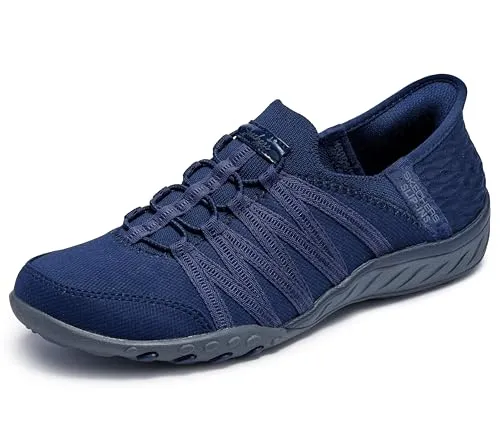 Skechers Sneaker Slip-ins: Breathe Easy - Roll With Me in Blau - Sneaker mit bequemem Slip-in Design, ideal für den Alltag und in Größe 38 erhältlich. Erleben Sie den Komfort und die Leichtigkeit von Skechers!