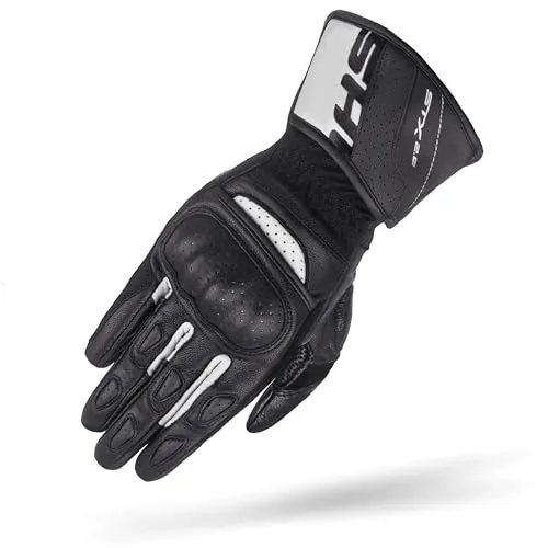 SHIMA STX 2.0 perforierte Motorrad Handschuhe, schwarz-weiß, Größe XL für Männer