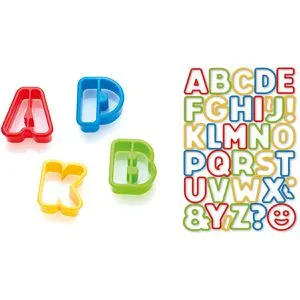Tescoma Ausstechformen DELICIA KIDS, Set, Buchstaben, aus Kunststoff, verschiedene Formen, 34-teilig
